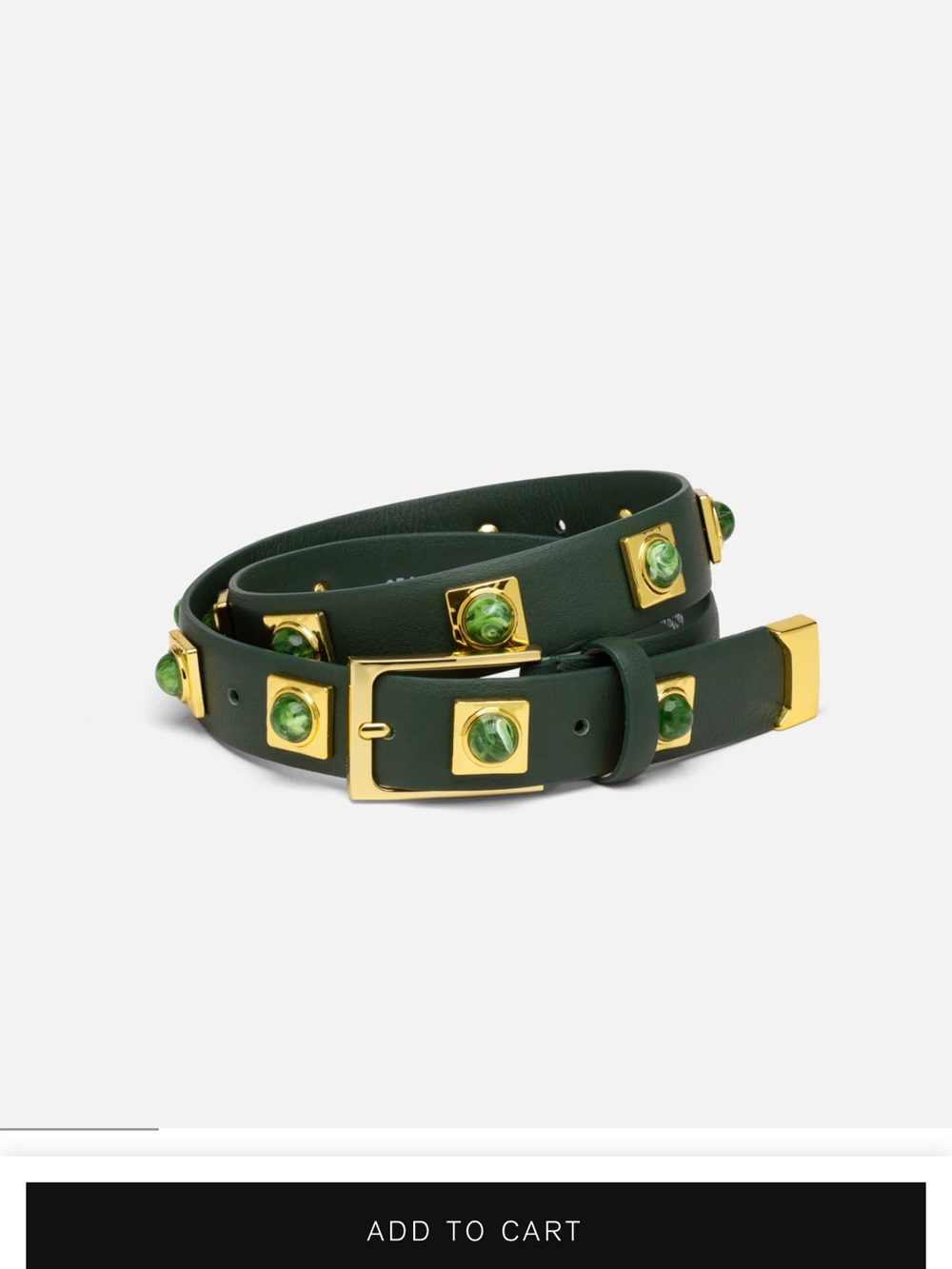 NWT Aureum Collective Emerald and Gold No. 2 Belt